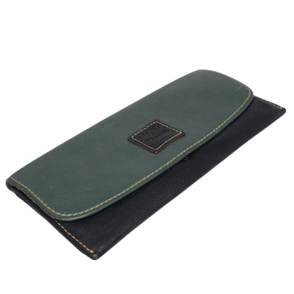 Dooney & Bourke Sophie Slim Green and Black Leather Wallet - Picture 7 of 8